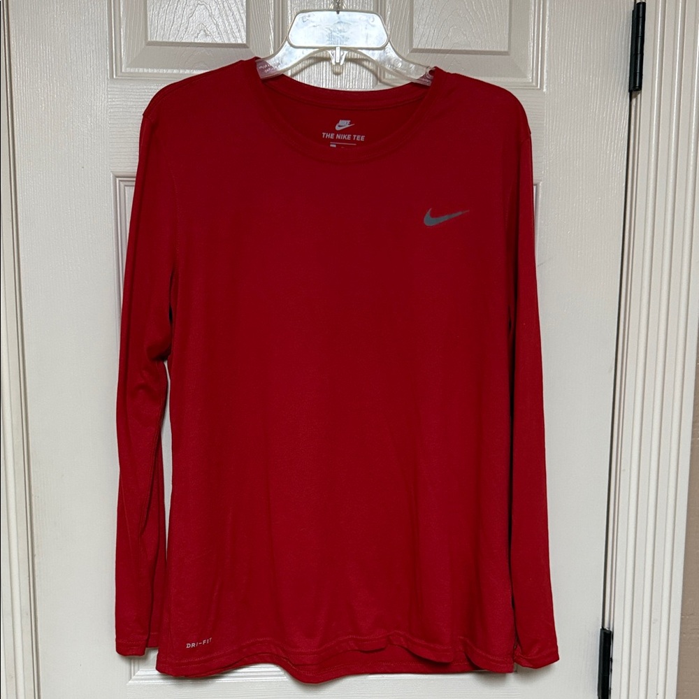 Nike Dri-Fit Red Long Sleeve Top